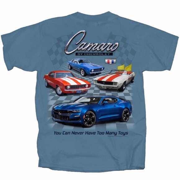Chevy Chevrolet Camaro You Can Never Have Too Many Toys Shirt - NEW Fast Ship - Picture 1 of 6
